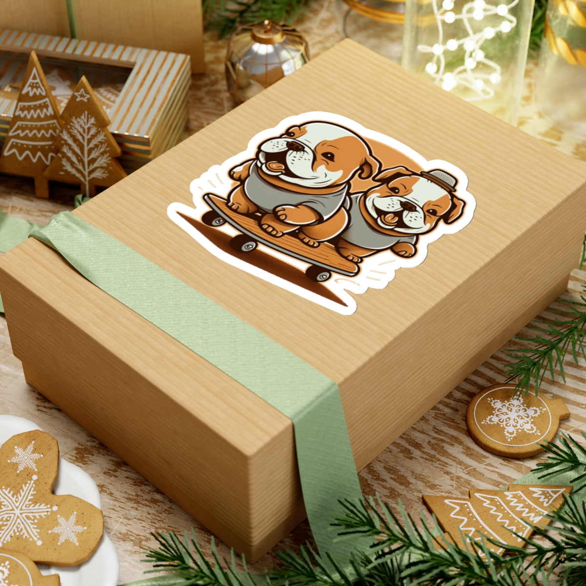 Kiss-Cut Stickers twin pups