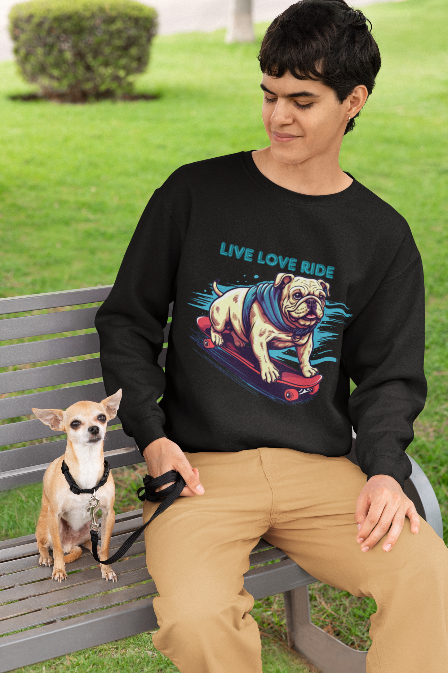 Unisex Heavy Blend™ Crewneck Sweatshirt Live Love Ride
